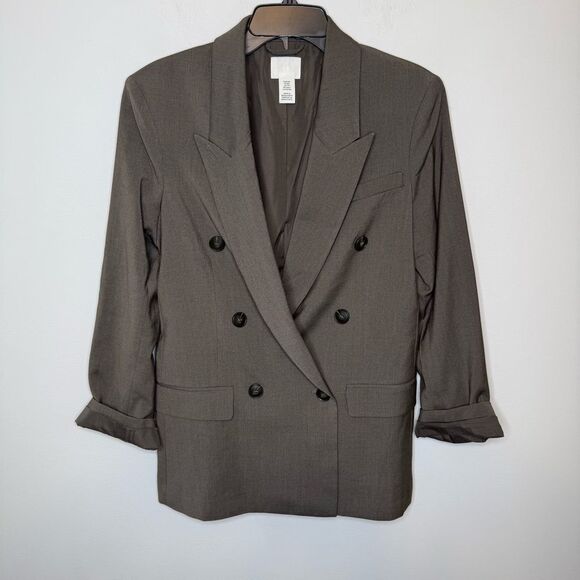 H&M Oversized Double-breasted Blazer XXS - Picture 2 of 5